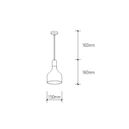 Lámpara Colgante \"Kylee\"  [SKD-P207-W]