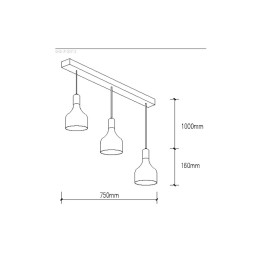Lámpara Colgante \"Phoenix\"  [SKD-P207-3-W]