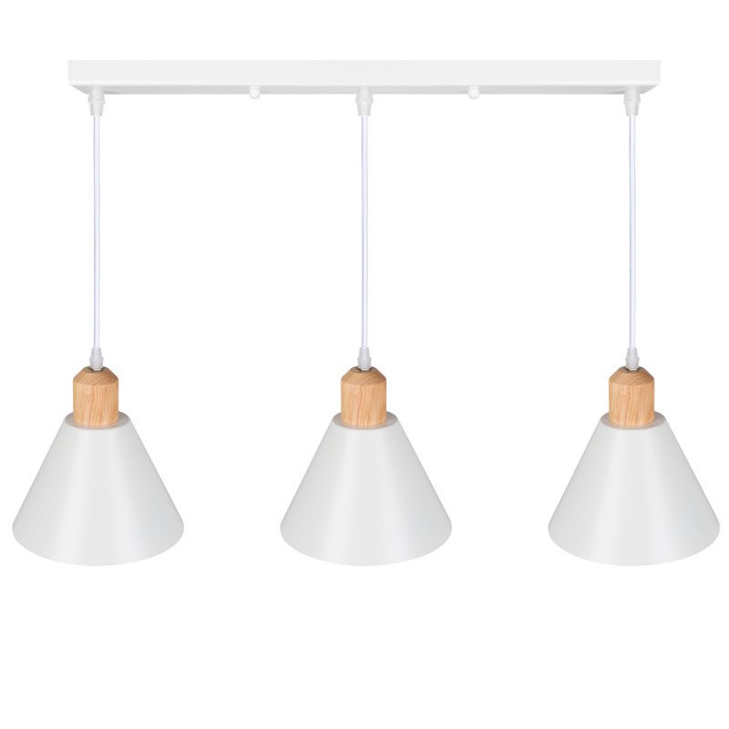 Lámpara Colgante \"Heidi\"  [SKD-P208-3-W]