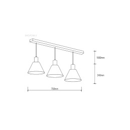 Lámpara Colgante \"Heidi\"  [SKD-P208-3-W]