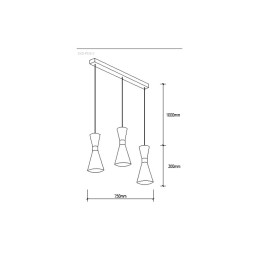 Lámpara Colgante \"Lana\"  [SKD-P138-3-W]