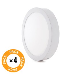 Pack 4 Plafones LED 20W 1.800Lm 6000ºK Superficie 40.000H [PE-2011P4-CW]