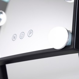 Espejo Iluminado Maquillaje LED 4200ºK 30x36Cm Negro 40.000H [SUN-KRS300360-B]