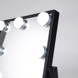 Espejo Iluminado Maquillaje LED 4200ºK 30x36Cm Negro 40.000H [SUN-KRS300360-B]