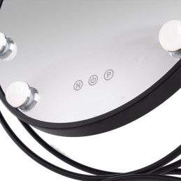 Espejo Iluminado Maquillaje LED 4200ºK 48x43Cm Negro 40.000H [SUN-KRS-430-B]