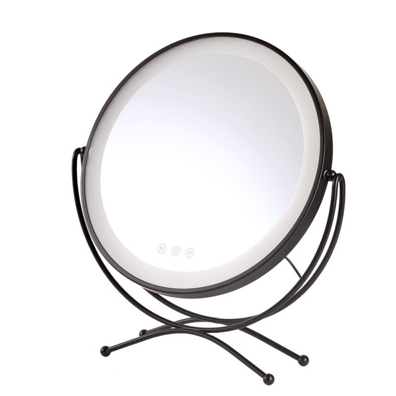 Espejo Iluminado Maquillaje LED 4200ºK 48x43Cm Negro 40.000H [SUN-KRS-430A-B]