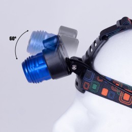 Luz Frontal \"Baumann\" 10W XPE + 2 x 3W COB Aluminio/ABS