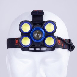 Luz Frontal \"Bekele\" 10W XPE + 4 x 3W COB Aluminio/ABS