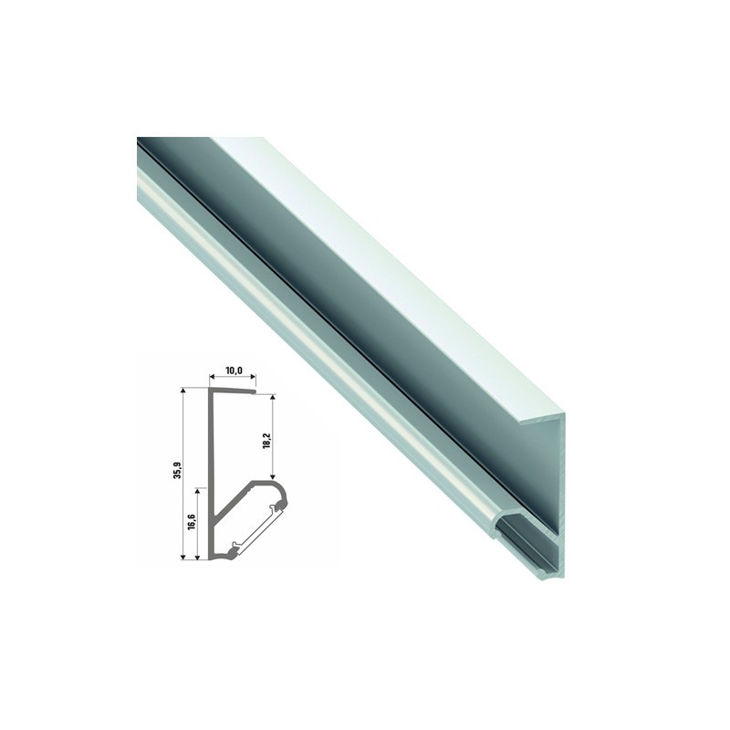Perfíl Aluminio Tipo Q18 2,02M