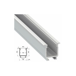 Perfíl Aluminio Tipo W 2,02M