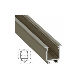 Perfíl Aluminio Tipo W 2,02M
