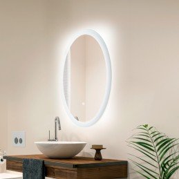 Espejo Iluminado Baño LED 15W 4200ºK 50x70Cm Interruptor Táctil Dimable 40.000H [SUN-SYJ-16304]