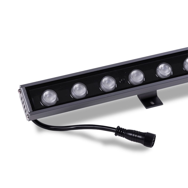 Bañador de Pared LED 24W 1.555,2Lm 3000ºK IP67 RGB 24VDC 30.000H [WR-WWDMX24W]
