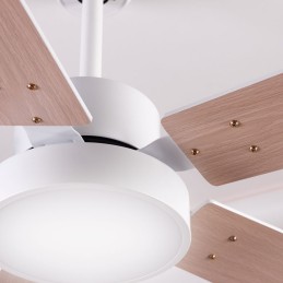 Ventilador de Techo 24W 2.400Lm Iluminación LED 3 Velocidades Control Remoto 50.000H [HO-VEN002]