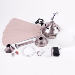 Ventilador de Techo 48W 4.800Lm Iluminación LED 3 Velocidades Control Remoto 50.000H [HO-VEN004]