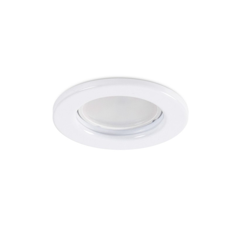Aro Foco Downlight Circular \"Sara\" Acero 81mm - Blanco