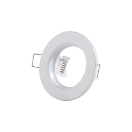 Aro Foco Downlight Circular \"Sara\" Acero 81mm - Blanco