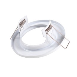 Aro Foco Downlight Circular \"Sara\" Acero 81mm - Blanco