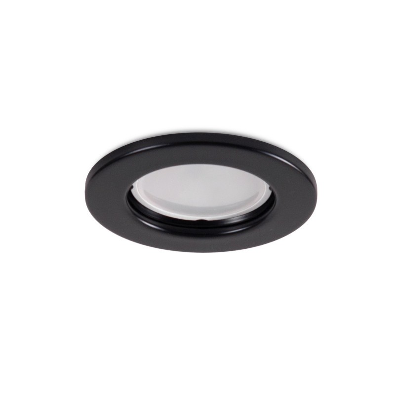 Aro Foco Downlight Circular \"Sara\" Acero 81mm - Negro