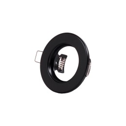 Aro Foco Downlight Circular \"Sara\" Acero 81mm - Negro