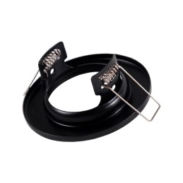 Aro Foco Downlight Circular \"Sara\" Acero 81mm - Negro