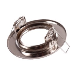 Aro Foco Downlight Circular Basculante  \"Vepa\" Acero 90mm - Satinado