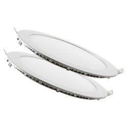 Pack 2 Placas LED 20W 1.800Lm 6000ºK Circular 40.000H [PE-1011P2-CW]