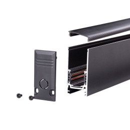 Carril Magnético superficie 20mm Negro 2M