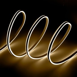 Manguera LED \"Neon Flex\" 6W 6000ºK 220VAC 8x18mm Doble 120xSMD2835 6W/M x1M 40.000H [WR-NS-PVC-8x16D-OY-220-CW]-Blanco Frío