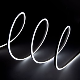 Manguera LED \"Neon Flex\" 6W 6000ºK 220VAC 8x16mm Simple 120xSMD2835 6W/M x1M 40.000H [WR-NS-PVC-8x16S-OY-220-CW]-Blanco Frío