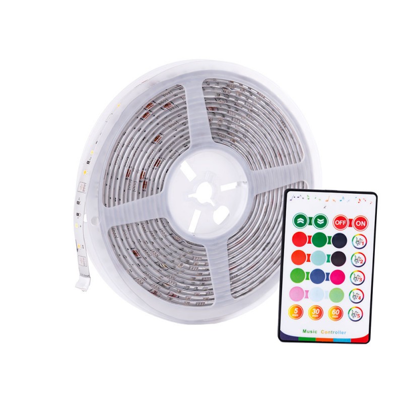 Tira de 72 LEDs Digital WIFI 12VDC RGB+CW+WW IP65 Control Remoto Compatible Tuya 40.000H [TYWPC6-25T5]