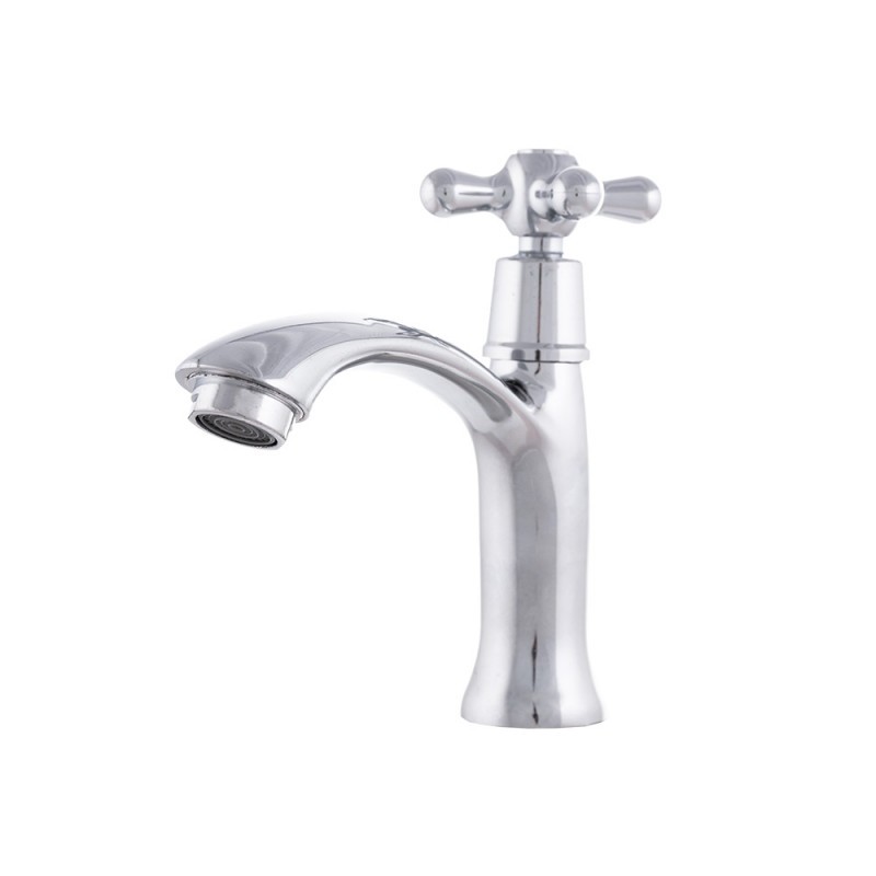 Grifo Cocina Latón/Zinc, Cromado, Agua Fría, Caño Bajo, Monomando [QLI-FA-1351]