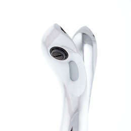 Grifo Lavabo Latón/Zinc, Cromado, Agua Caliente-Fría, Latiguillos, Caño Bajo, Monomando [QLI-FA-7865]