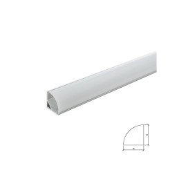 Perfíl Aluminio para Tira LED Instalación Esquinas - Difusor Opal x 1M
