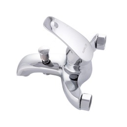 Grifo Bañera Aleación Zinc, Cromado, Agua Caliente-Fría, Caño Bajo, Monomando [QLI-FA-9703]