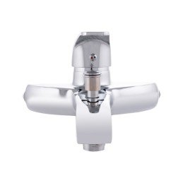 Grifo Bañera Aleación Zinc, Cromado, Agua Caliente-Fría, Caño Bajo, Monomando [QLI-FA-9703]