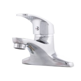 Grifo Lavabo Aleación Zinc, Cromado, Agua Caliente-Fría, Caño Bajo, Monomando [QLI-FA-9705]