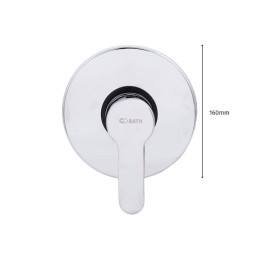 Conjunto Ducha Latón/Zinc - Acero Inoxidable- ABS, Cromado, Agua Caliente-Fría, Monomando [QLI-FA-CS01]