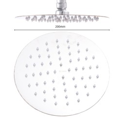 Conjunto Ducha Latón/Zinc - Acero Inoxidable- ABS, Cromado, Agua Caliente-Fría, Monomando [QLI-FA-CS01]