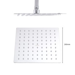 Conjunto Ducha Latón/Zinc - Acero Inoxidable- ABS, Cromado, Agua Caliente-Fría, Monomando [QLI-FA-CS02]