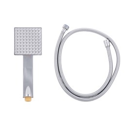 Conjunto Ducha Latón/Zinc - Acero Inoxidable- ABS, Cromado, Agua Caliente-Fría, Monomando [QLI-FA-CS04]