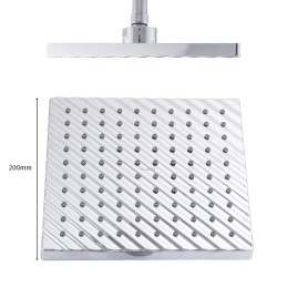 Conjunto Ducha Latón/Zinc - Acero Inoxidable- ABS, Cromado, Agua Caliente-Fría, Monomando [QLI-FA-CS04]