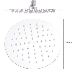 Cabeza de Ducha Acero Inoxidable/ABS, Cromado [QLI-FA-H03]