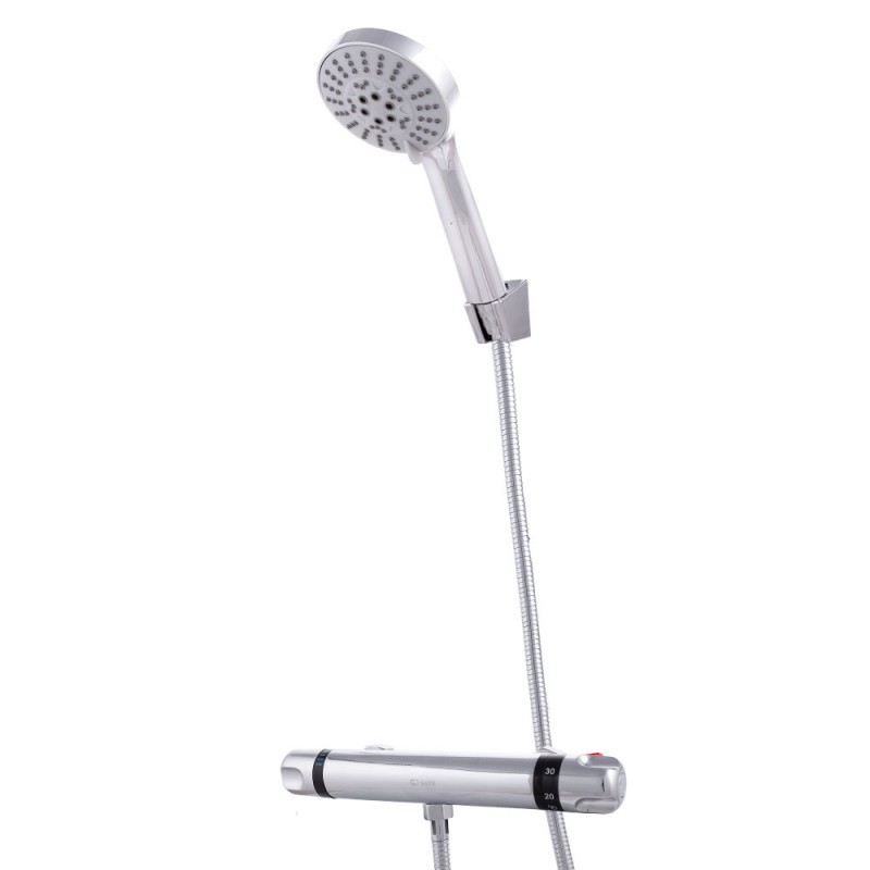 Conjunto Ducha Latón/Zinc - ABS, Cromado, Agua Caliente-Fría, Bimando [QLI-FA-HW302]