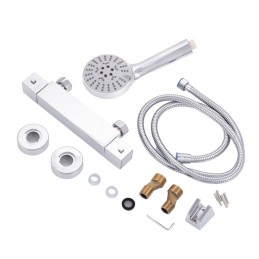 Conjunto Ducha Latón/Zinc - ABS, Cromado, Agua Caliente-Fría, Bimando [QLI-FA-HW304]